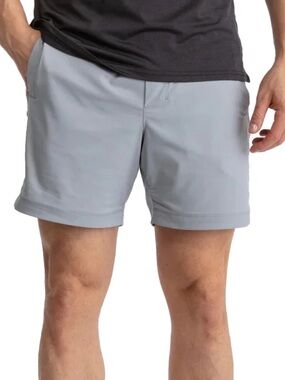 Birddogs Men's Khaki Athletic Short In Cloud Grey Sz M